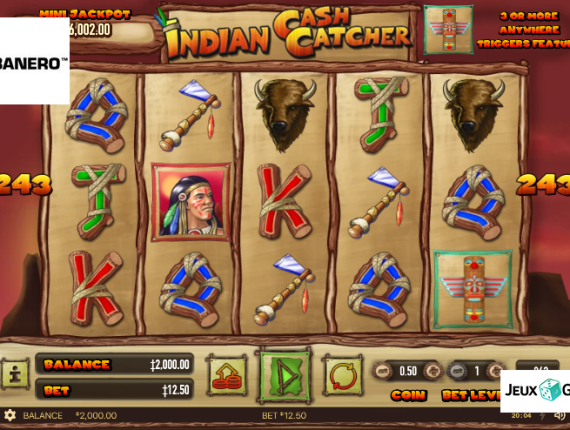 machine à sous Indian Cash Catcher écran 1